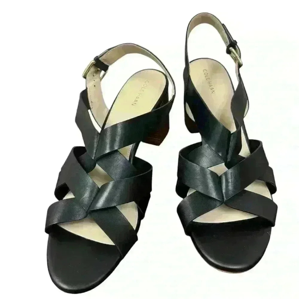 Cole Haan Black Slingback Sandals
